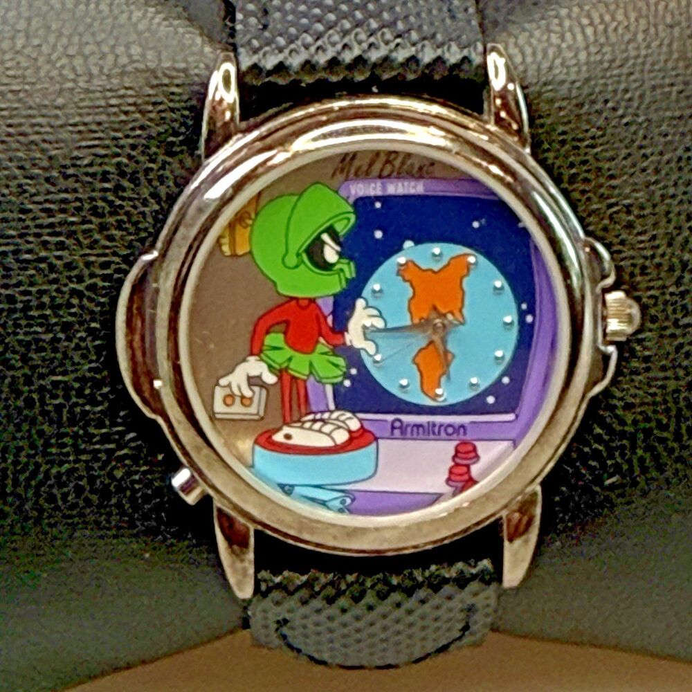 Armitron Mel Blanc Voice Watch Marvin the Martian Looney Tunes 35mm 1990s EUC